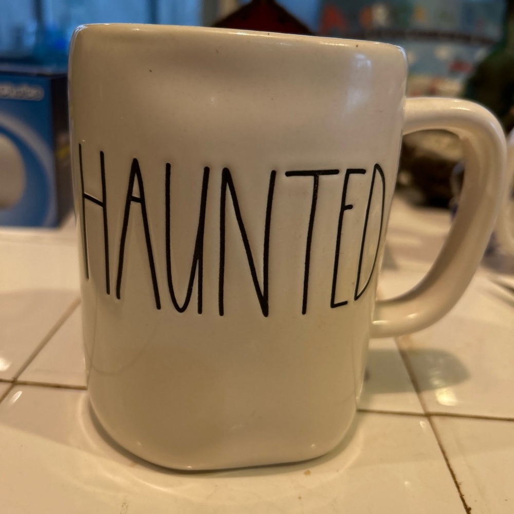 Rae Dunn White Haunted coffee tea Mug